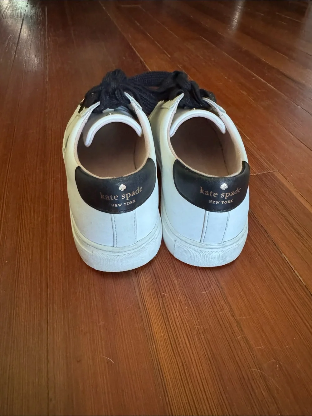 Kate Spade White and Black Low-Top Sneakers